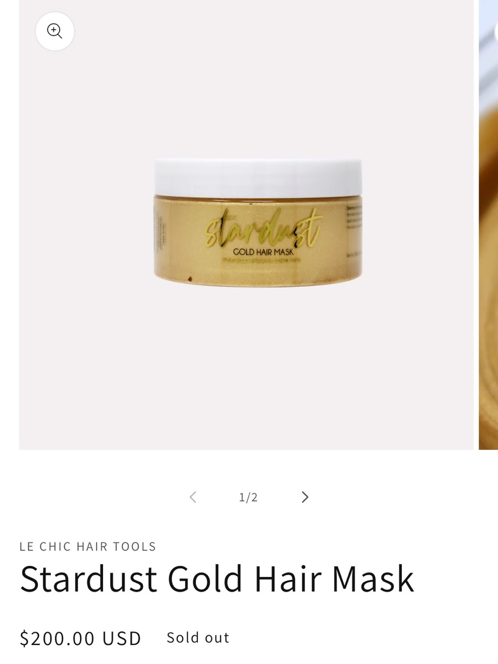 Le chic Stardust Gold Hair Mask